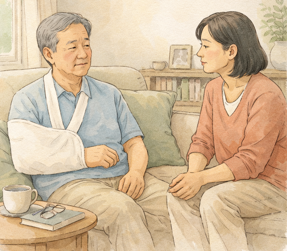 Illustration: after a fall or close call