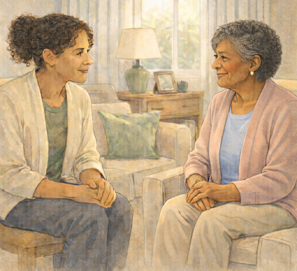 Illustration of home care service context